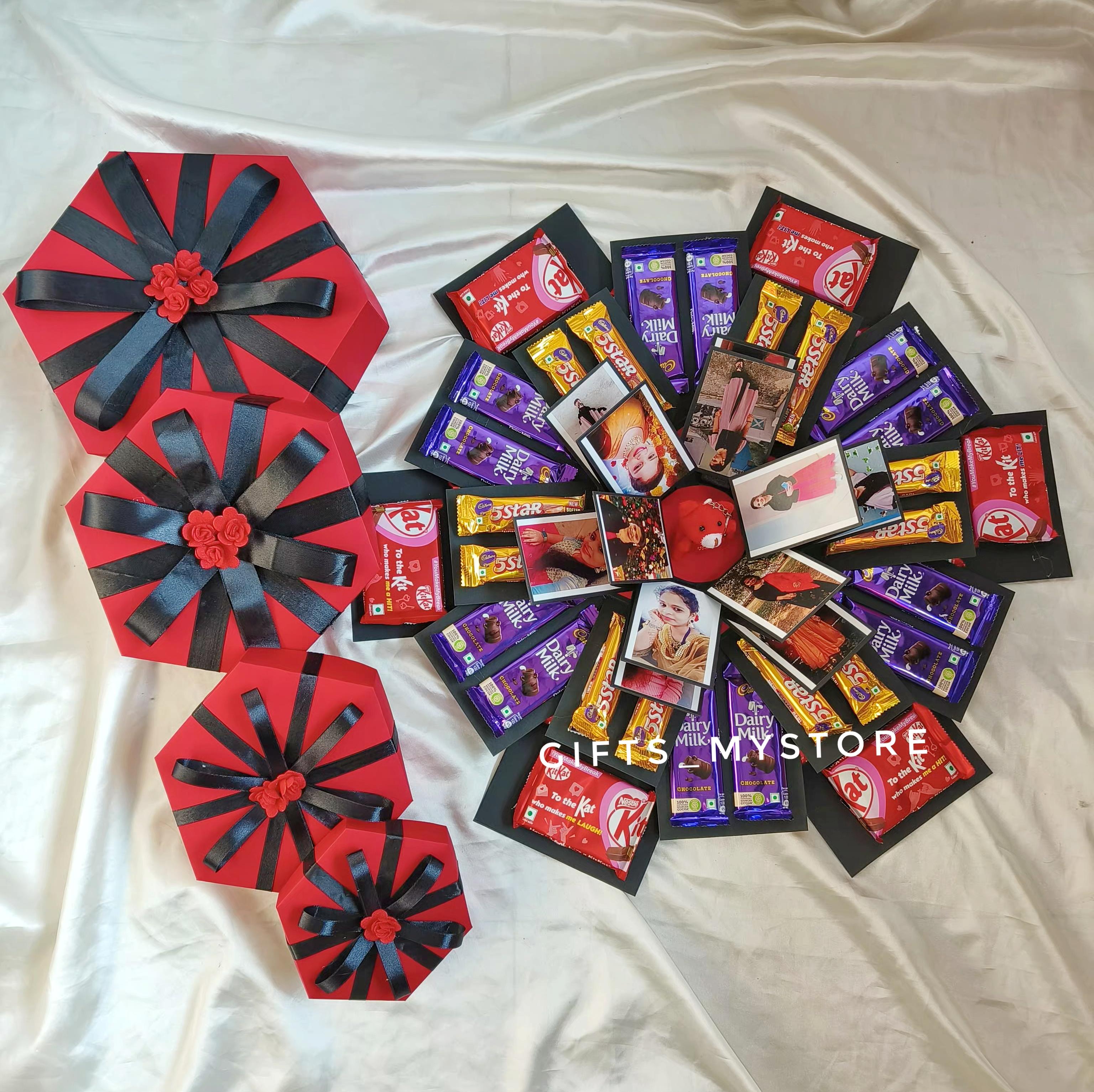 ROTATING TEDDY BEAR WITH MIX CHOCOLATES CEB_OPTIONS_KITKAT + DAIRY MILK + 5STAR